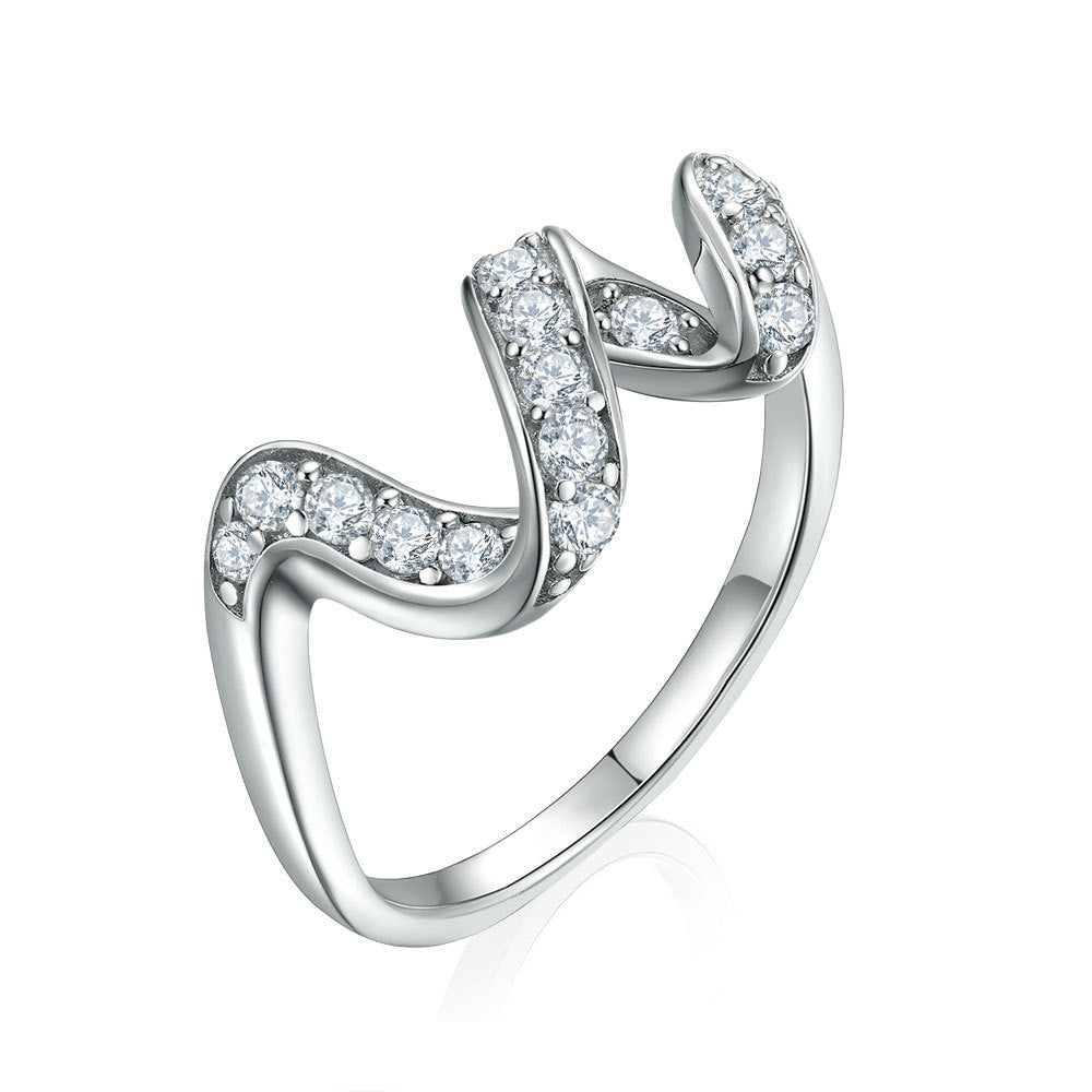 Cross-border European and American S925 sterling silver jewelry set high-end four-piece set Cartier-style ring stud earrings European and American necklace bracelet