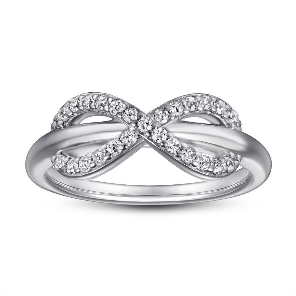 Hot-selling ring, earrings, necklace, European and American style S925 sterling silver jewelry set, three-piece set, niche design