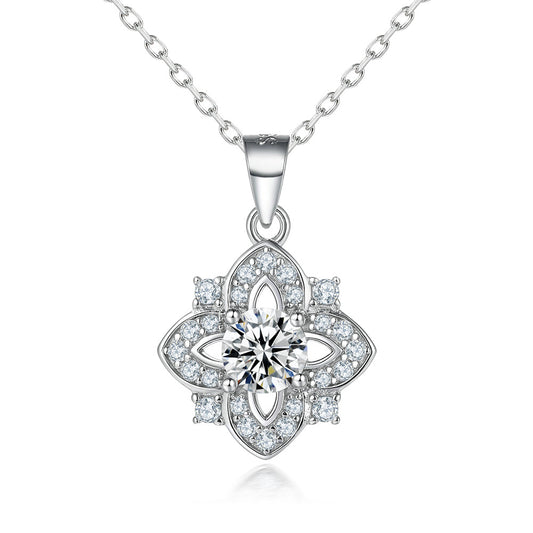 S925 sterling silver jewelry set, vintage ring, eight-pointed star earrings, niche zircon necklace, three-piece jewelry set